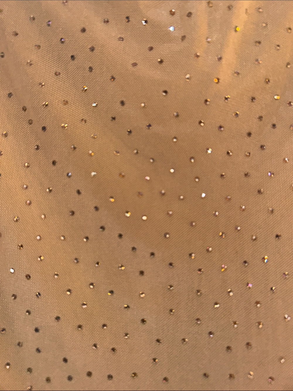 Beige Rhinestone-Studded Ruched Skirt - Picture 5 of 7